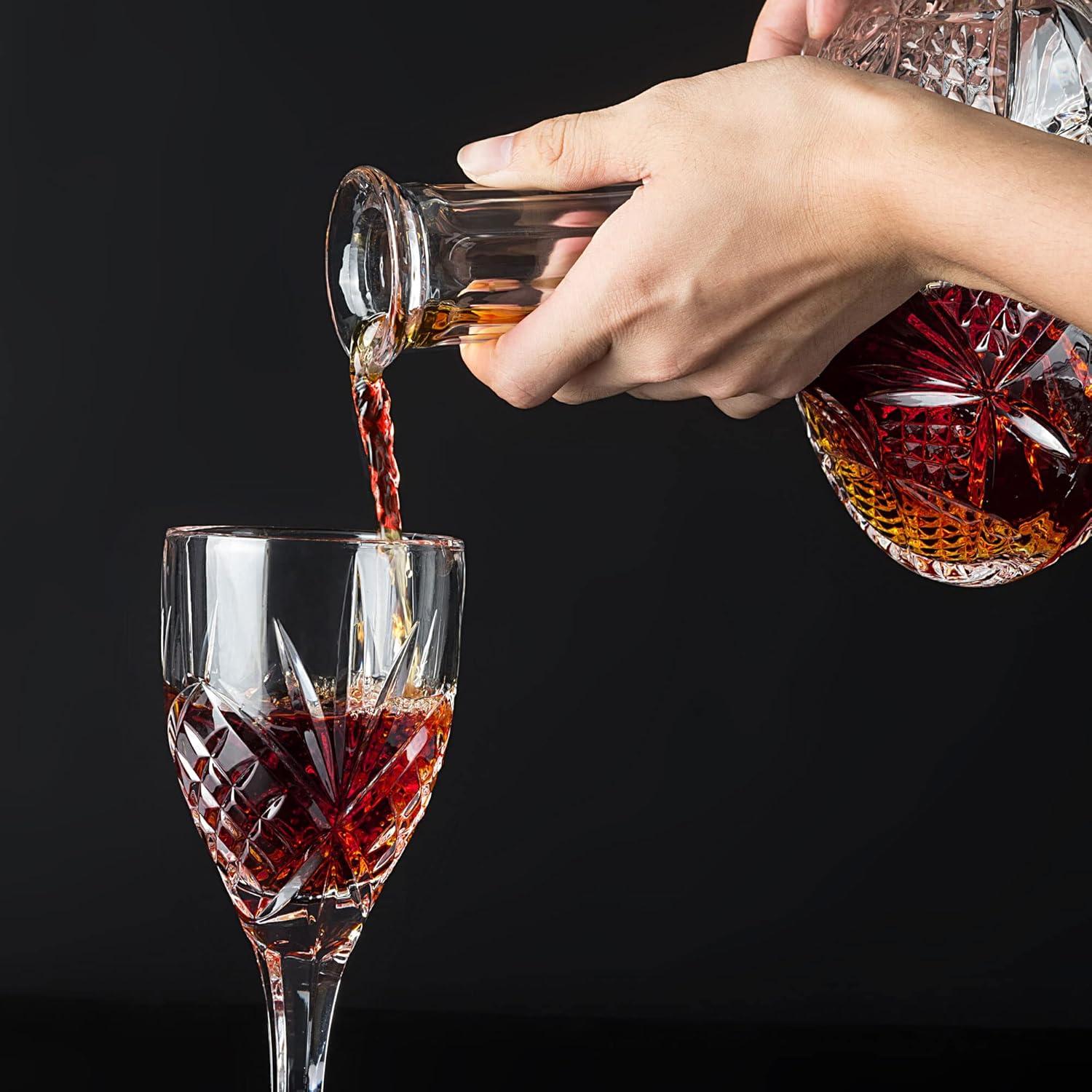 KANARS Kristall Weindekanter, Bleifrei, Rotwein Karaffe, Whisky Bourbon, 1250 ml