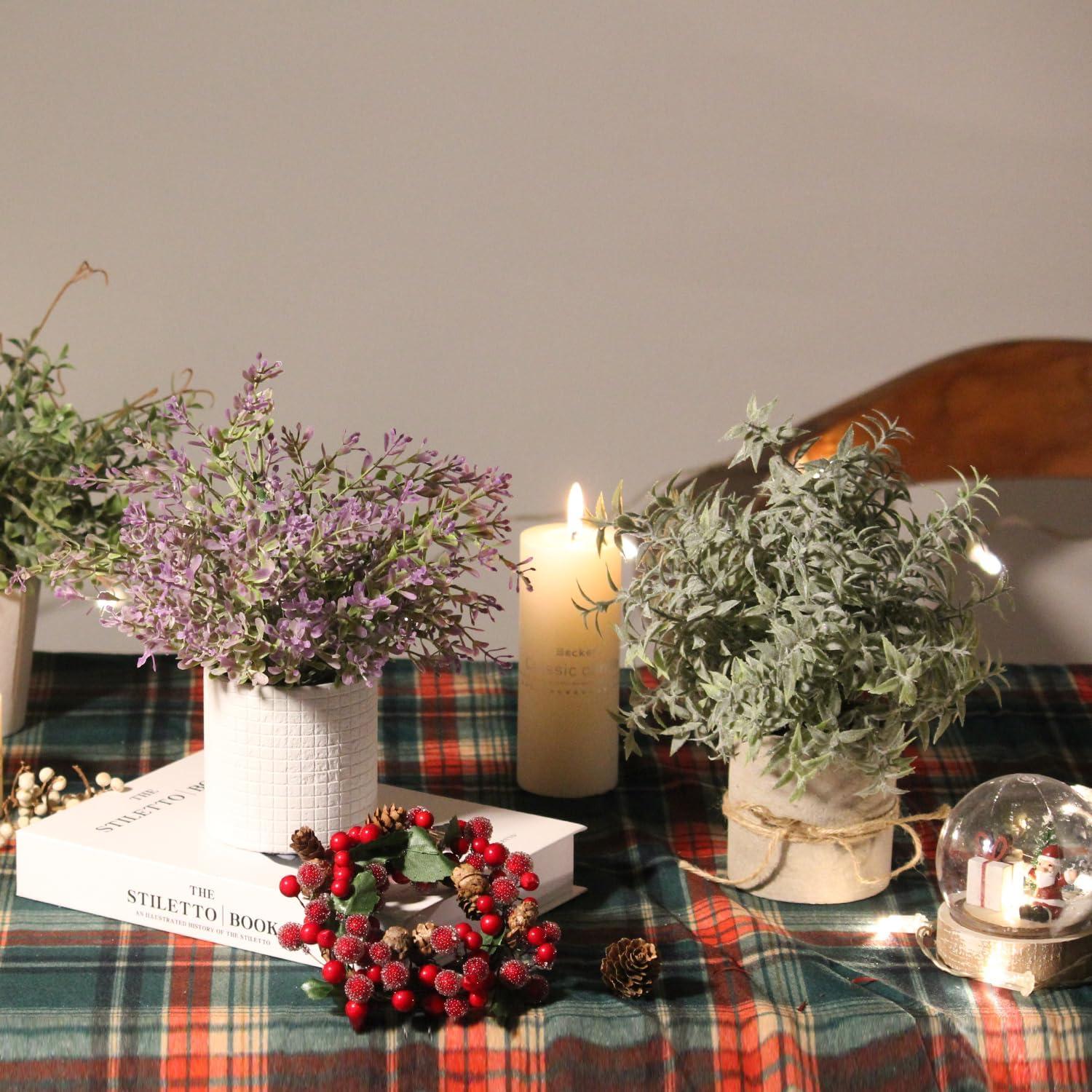 3er Mini Kunstpflanzen Eukalyptus Set für Zuhause - Deko ins