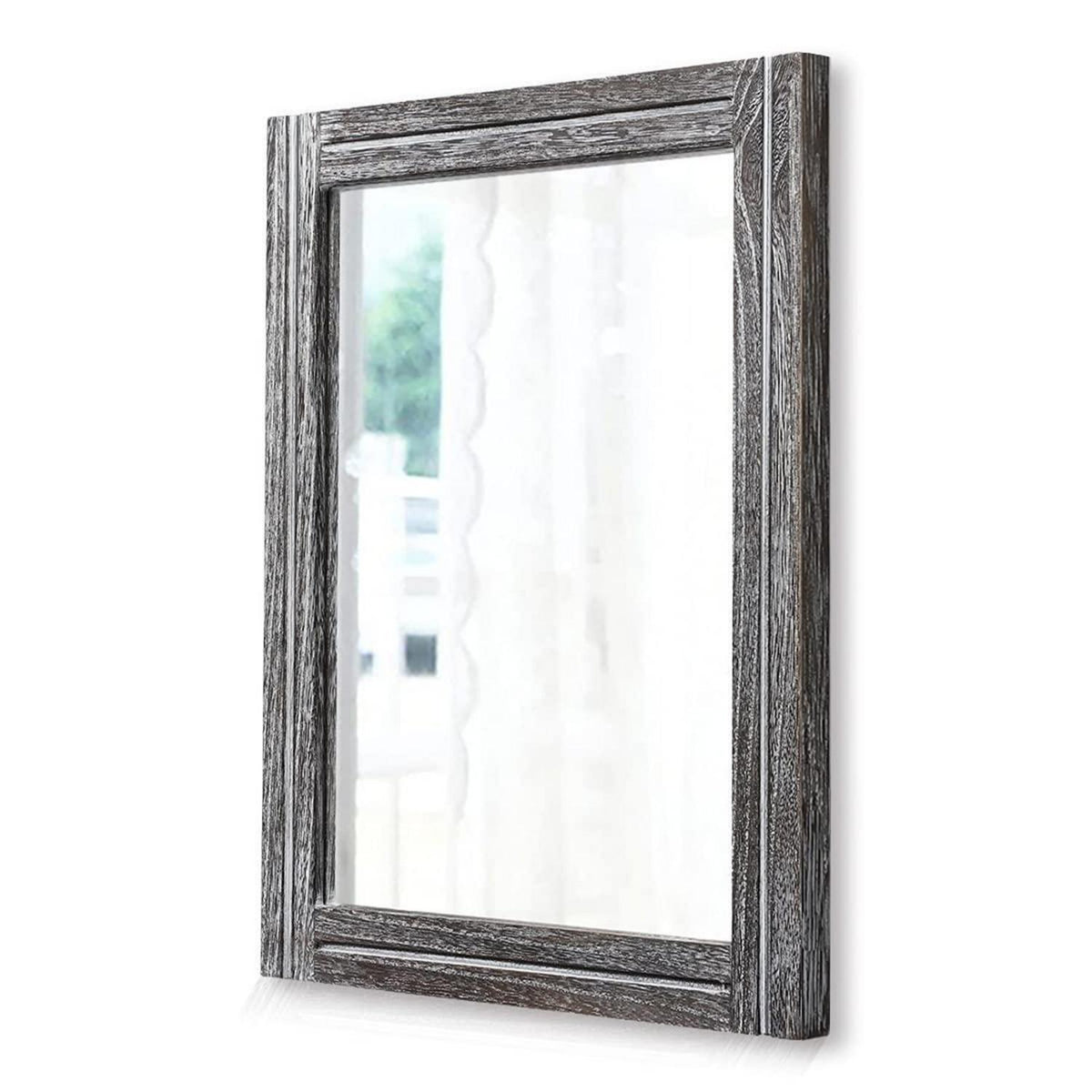 Rustikaler Wandspiegel Holzrahmen 65x45 cm – Landhausstil