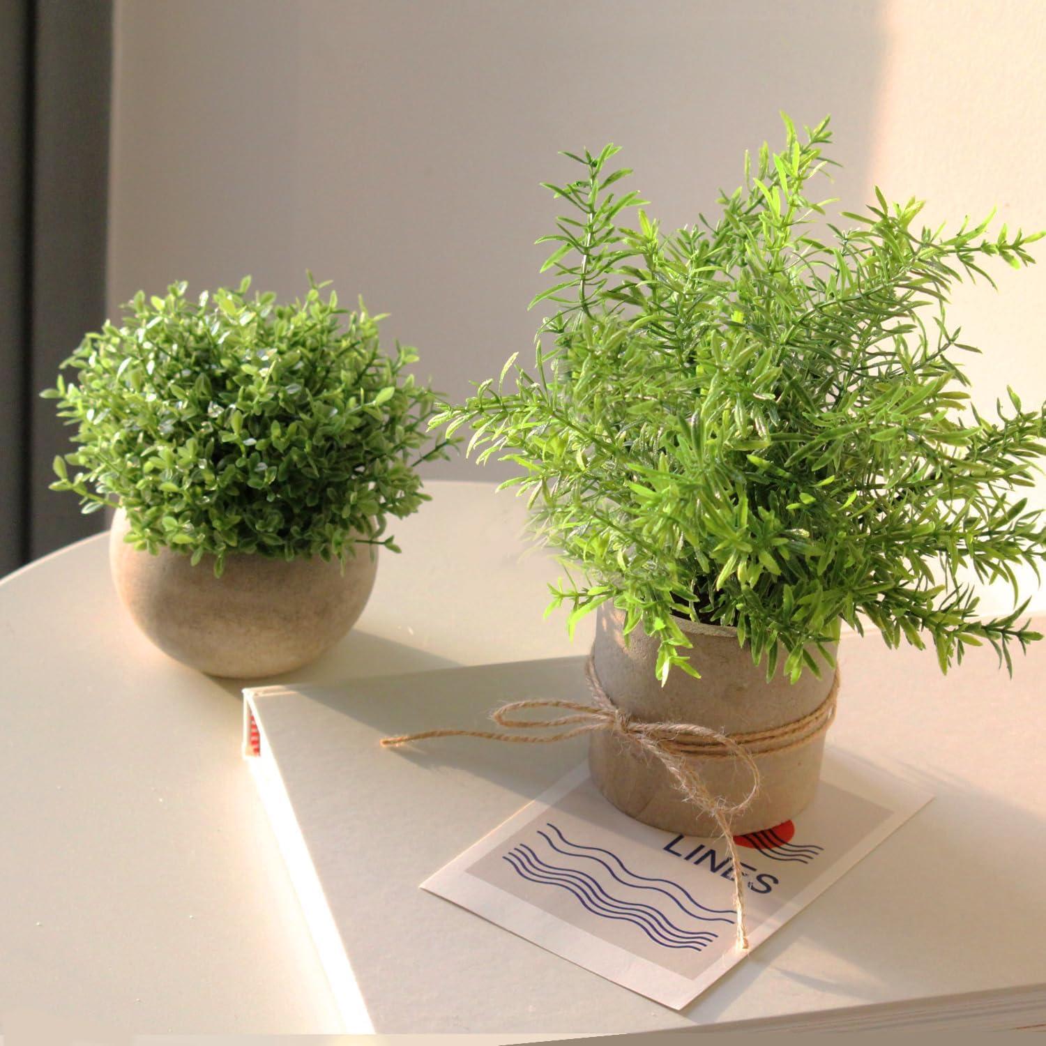 Künstliche Pflanzen Eukalyptus Plastik 4 Stück Schlafzimmer Bad Küche Deko