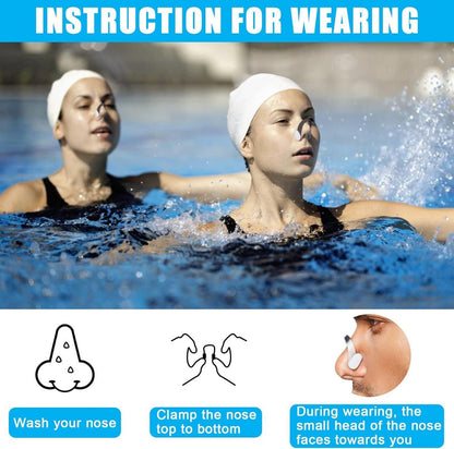 6er Set Silikon Nasenklammer Anti-Rutsch für Schwimmen mit Aufbewahrungsbox