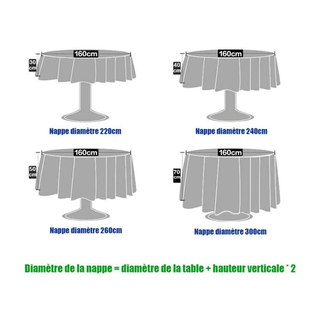 Runde Tischdecke Schwarz 360cm – Hochwertige Tischwäsche für Party & Hochzeit