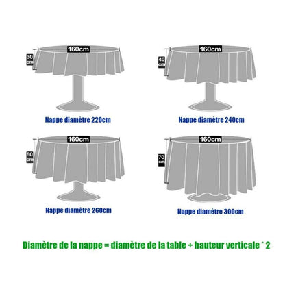 Runde Tischdecke Schwarz 360cm – Hochwertige Tischwäsche für Party & Hochzeit