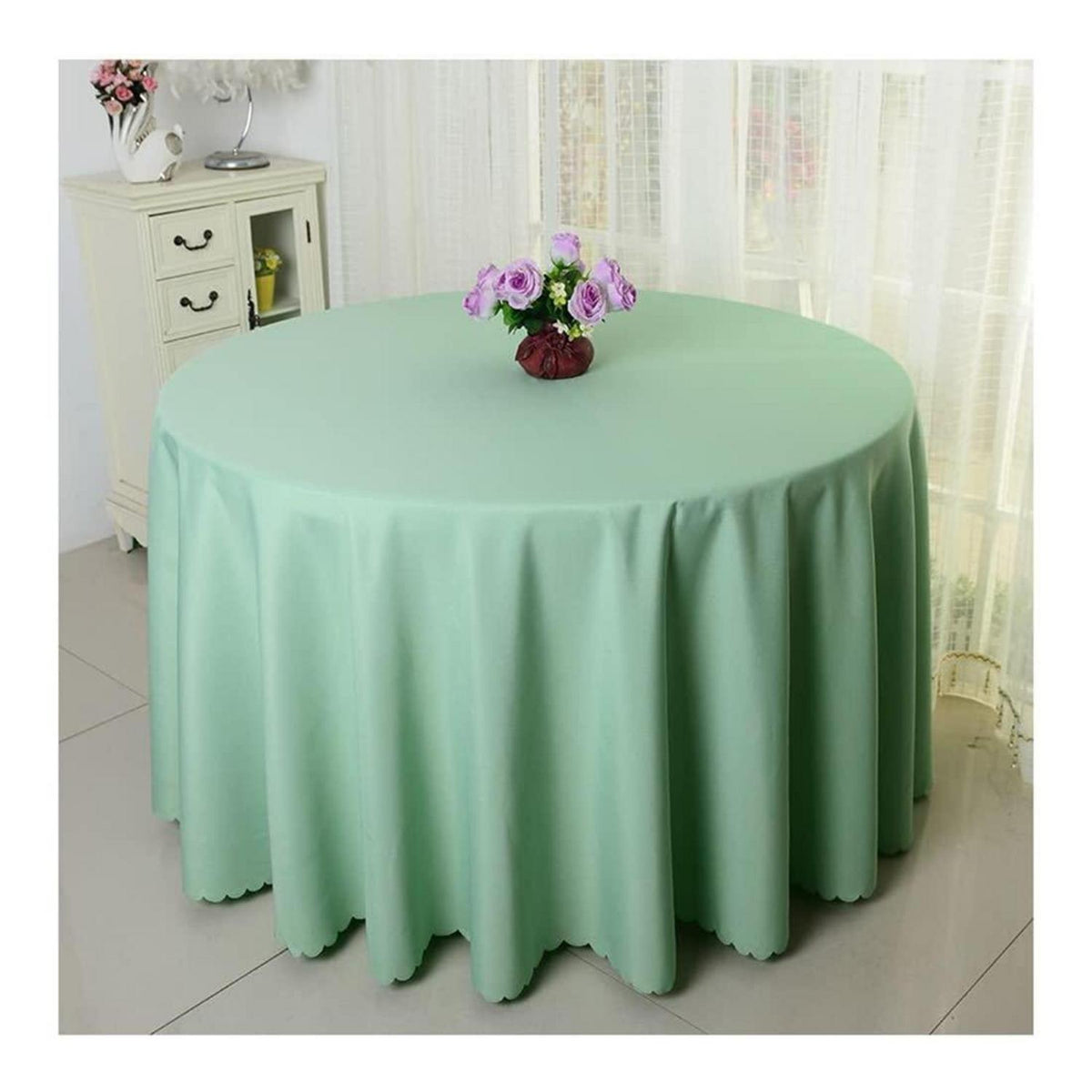 Runde Tischdecke Grün 360cm – Tischwäsche für Küche, Party & Hochzeit