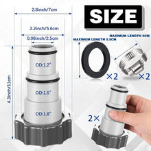 2er-Pack Poolschlauch Adapter für Intex und Pumpe Ø 32/38mm