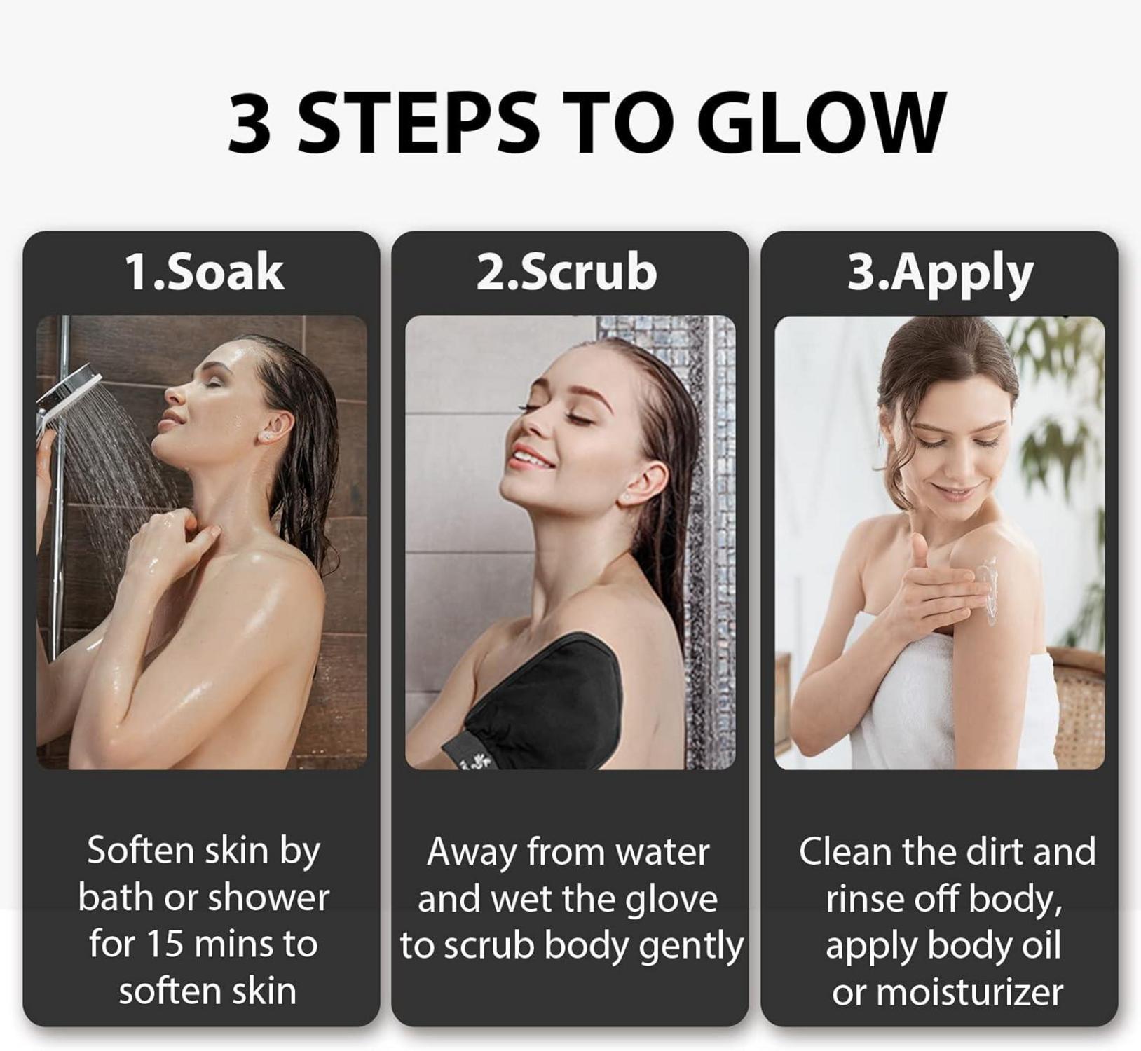 Koreanische Peeling-Handschuhe für Bad und Körperpeeling - Haut Entferner