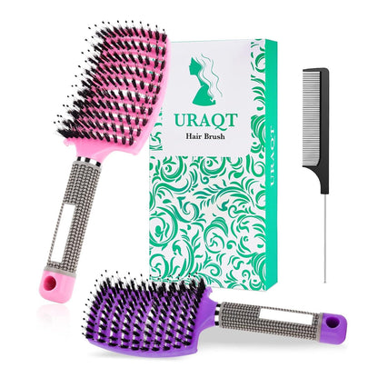 Entwirrungsbürste mit Griff für alle Haartypen, Lockenbürste mit