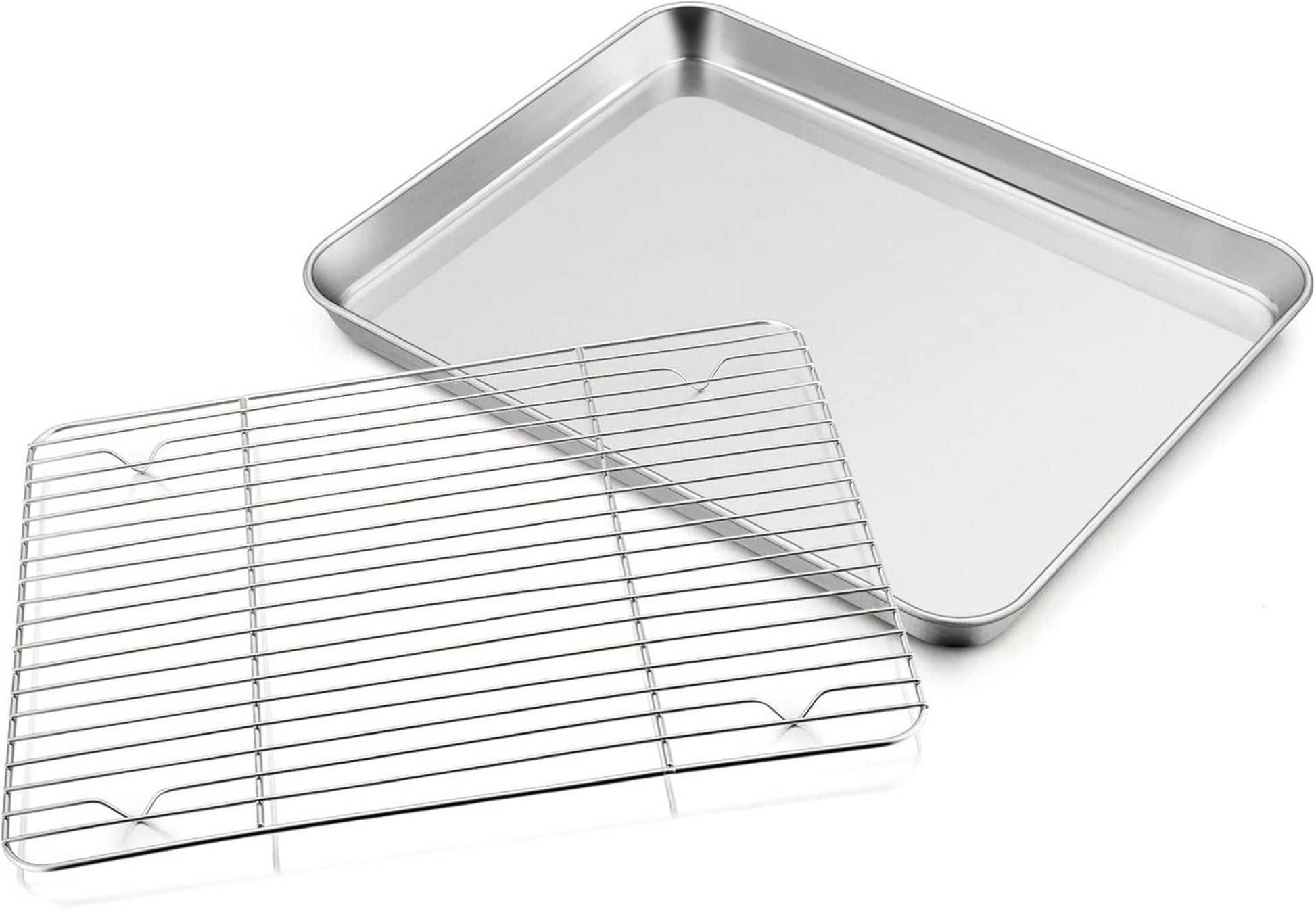 Backblech mit Abkühlgitter Edelstahl Set 31.6x24.5x2.5cm
