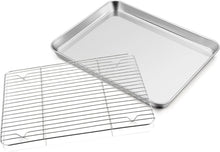 Backblech mit Abkühlgitter Edelstahl Set 31.6x24.5x2.5cm