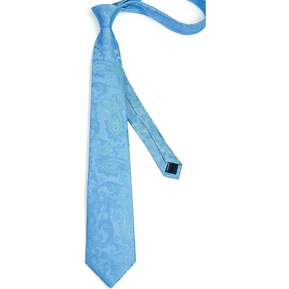 Enlision Herren Paisley Hochzeit Krawattenset A-Rot