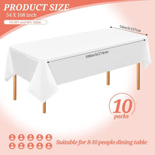10er Pack Einweg-Tischdecken Weiß 137 x 274 cm wasserdicht