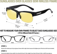 Polarisierte Überbrille für Brillenträger - Sonnenbrille Unisex 8960