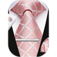 HISDERN Hochwertige Hochzeit Krawattenset mit Einstecktuch