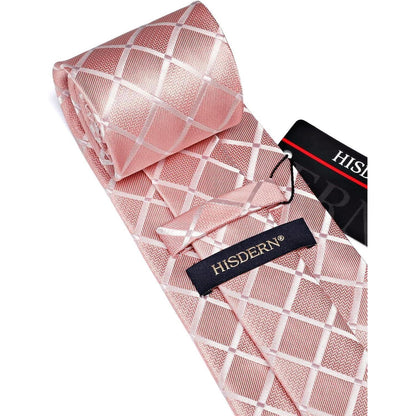 HISDERN Hochwertige Hochzeit Krawattenset mit Einstecktuch