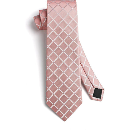 HISDERN Hochwertige Hochzeit Krawattenset mit Einstecktuch