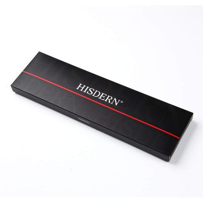 HISDERN Hochwertige Hochzeit Krawattenset mit Einstecktuch