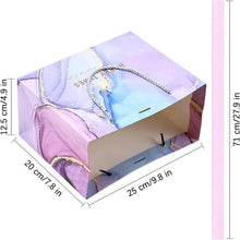 Geschenktüten Marmor 3 Stk. Papiertüten Schleife