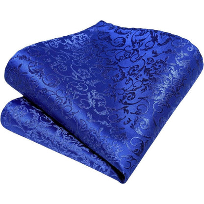 Herren Krawatten Set Blau mit Manschettenknöpfen und