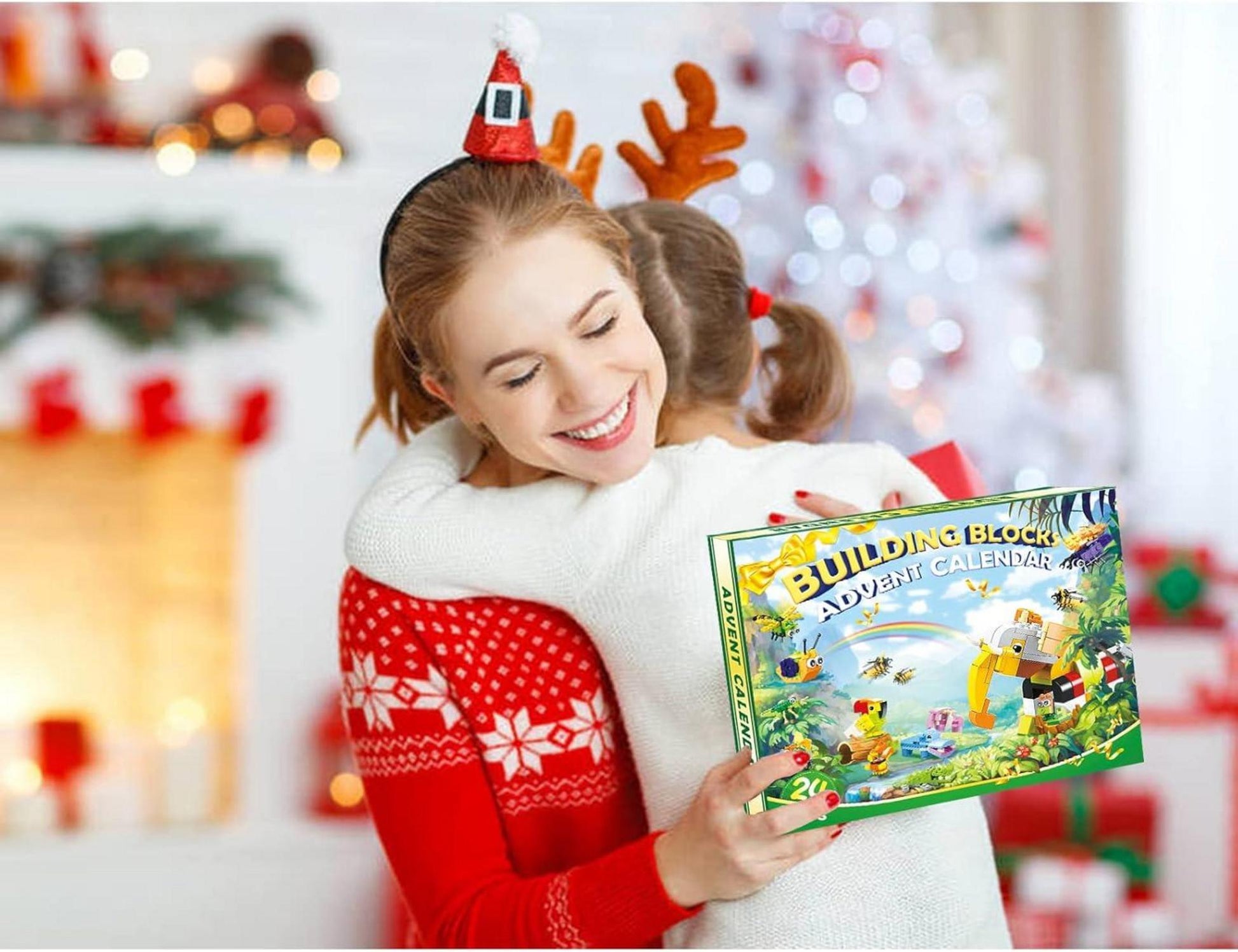 Adventskalender 2024 für Kinder Tierblock Spielzeug Geschenkbox Jungen Mädchen