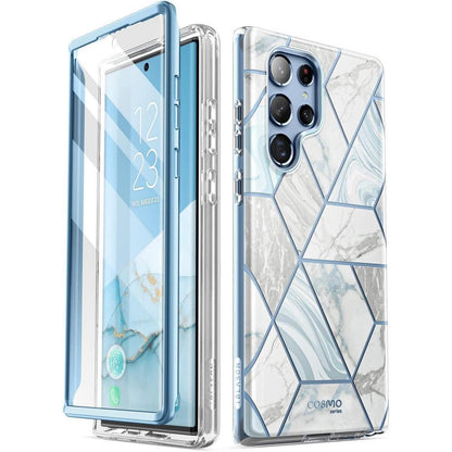 Glitzer Hülle für Samsung Galaxy S22 Ultra mit Displayschutz