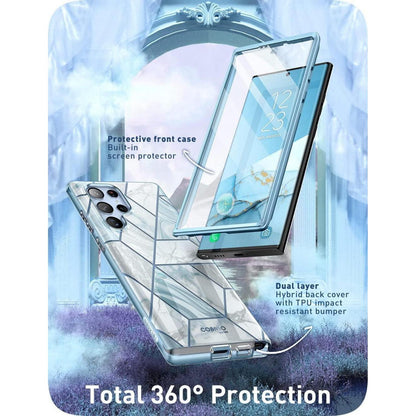 Glitzer Hülle für Samsung Galaxy S22 Ultra mit Displayschutz