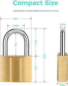 KAWAHA 81/40-1P Messing Vorhängeschloss wasserdicht massiv
