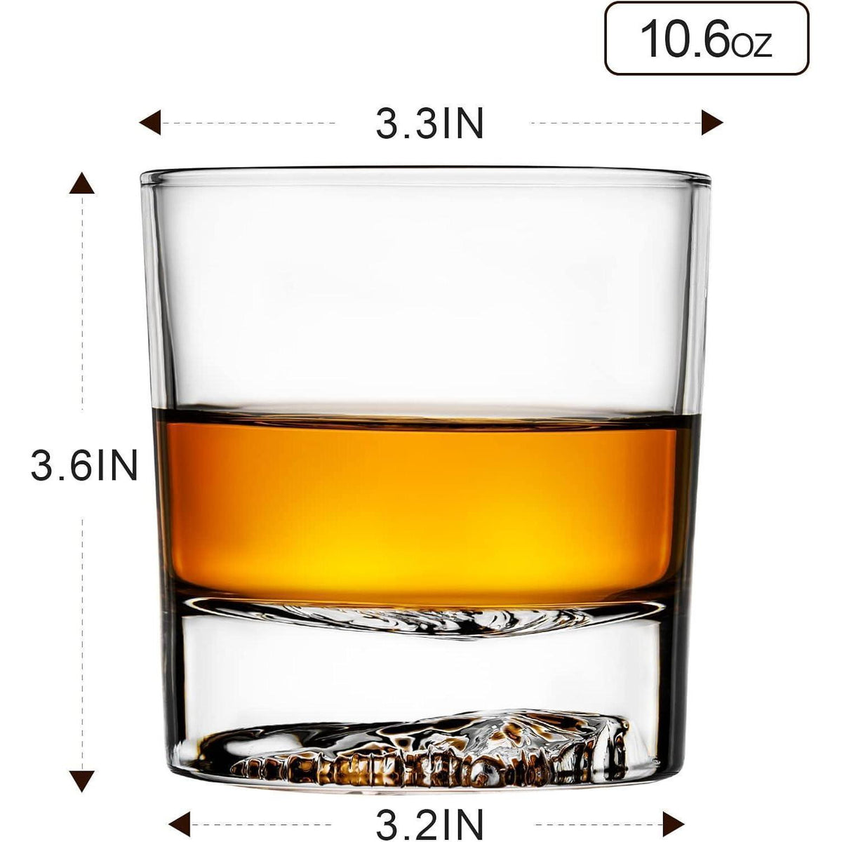 Whiskygläser 2er Set mit Adler-Boden, bleifreies Kristallglas