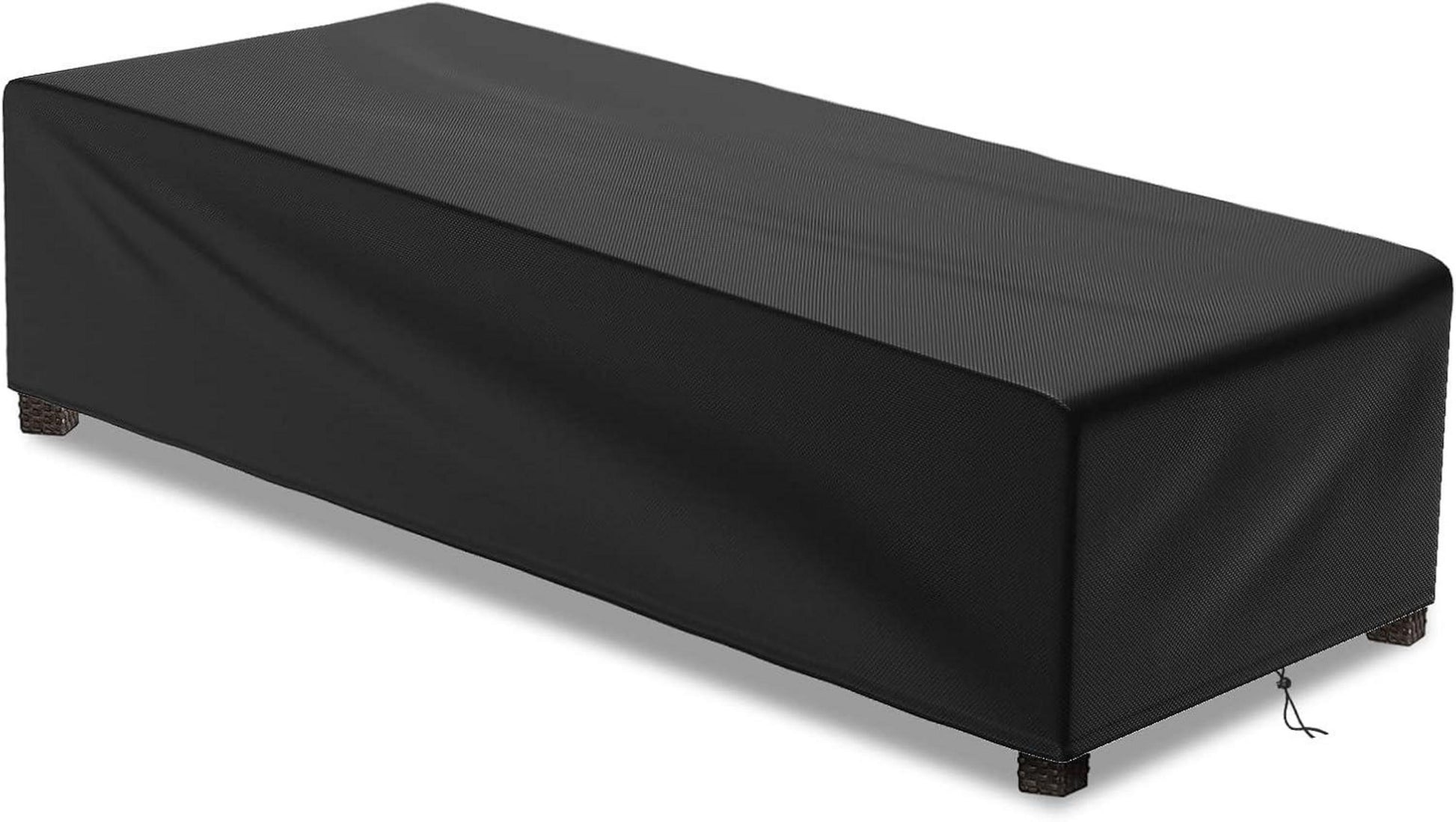 Gartenliege Schutzhülle wasserdicht UV-beständig Schwarz 200 x 68 x