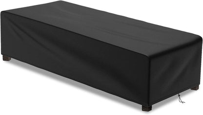 Gartenliege Schutzhülle wasserdicht UV-beständig Schwarz 200 x 68 x