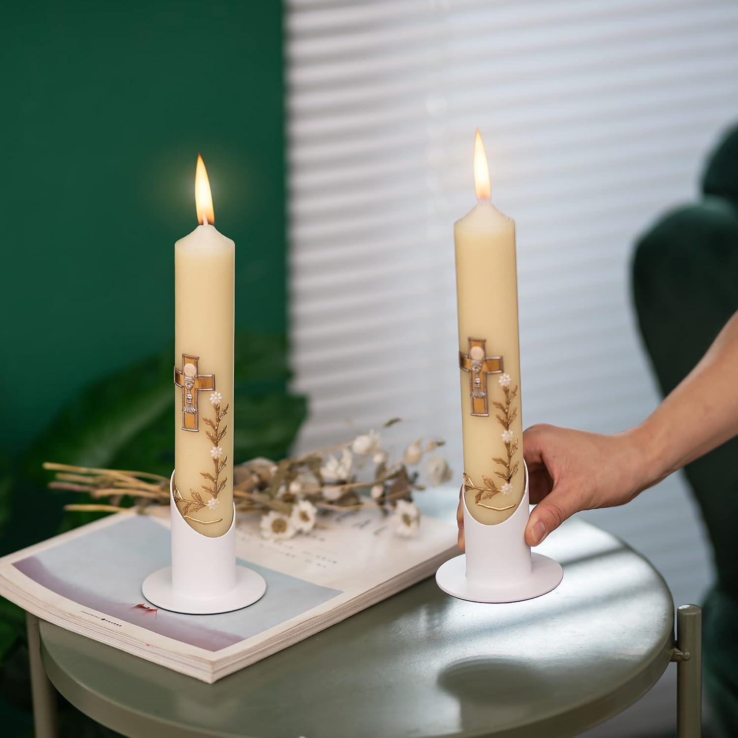 Kerzenständer für Taufkerze und Kommunionkerze 4cm