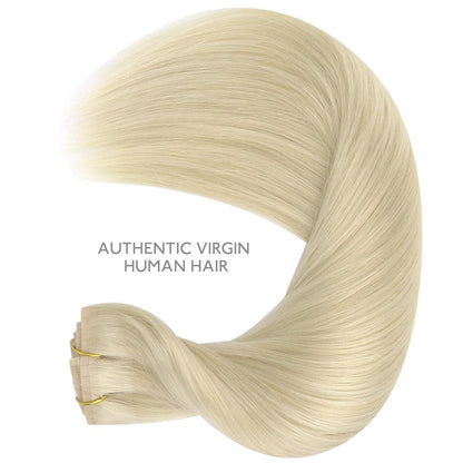 Echthaar Clip-In Extensions 45cm Bleichblond (130g)