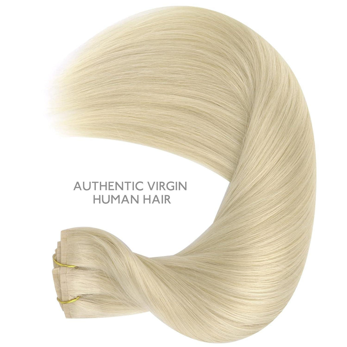 Echthaar Clip-In Extensions – Bleichblond, 55cm, 150g