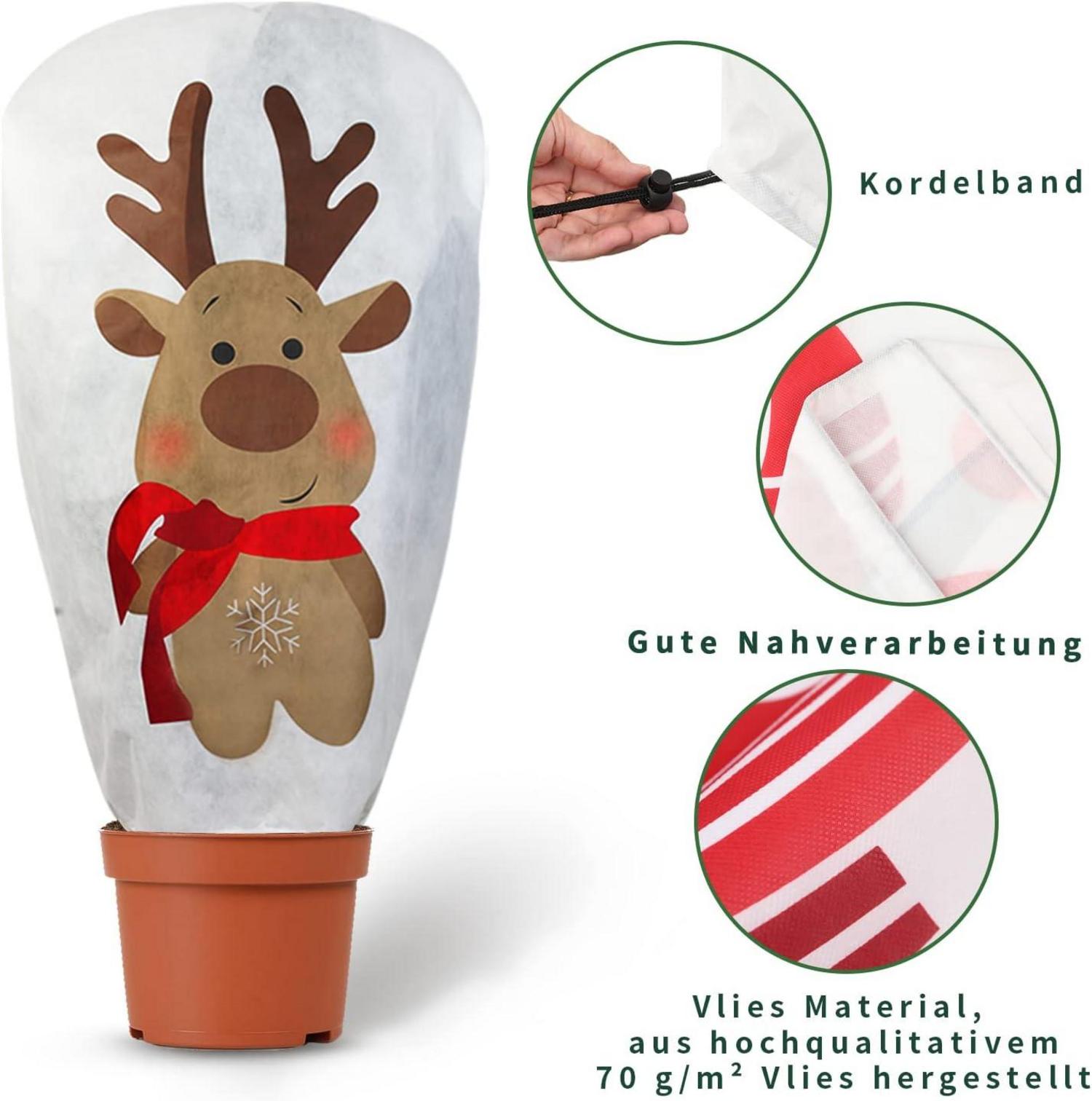 3er-Set Winter-Deko-Vlieshaube 70g/m² 90x110cm Winterschutz