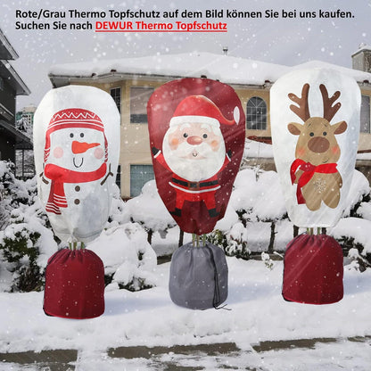 DEWUR 3er-Set Winter-Vlieshauben 90x110cm Weiß Kälteschutz Kübelpflanzen