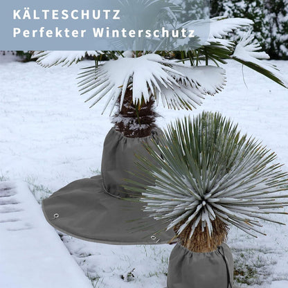 Palmen Winterschutz Ø100cm Kordelzug Frostschutz Grau