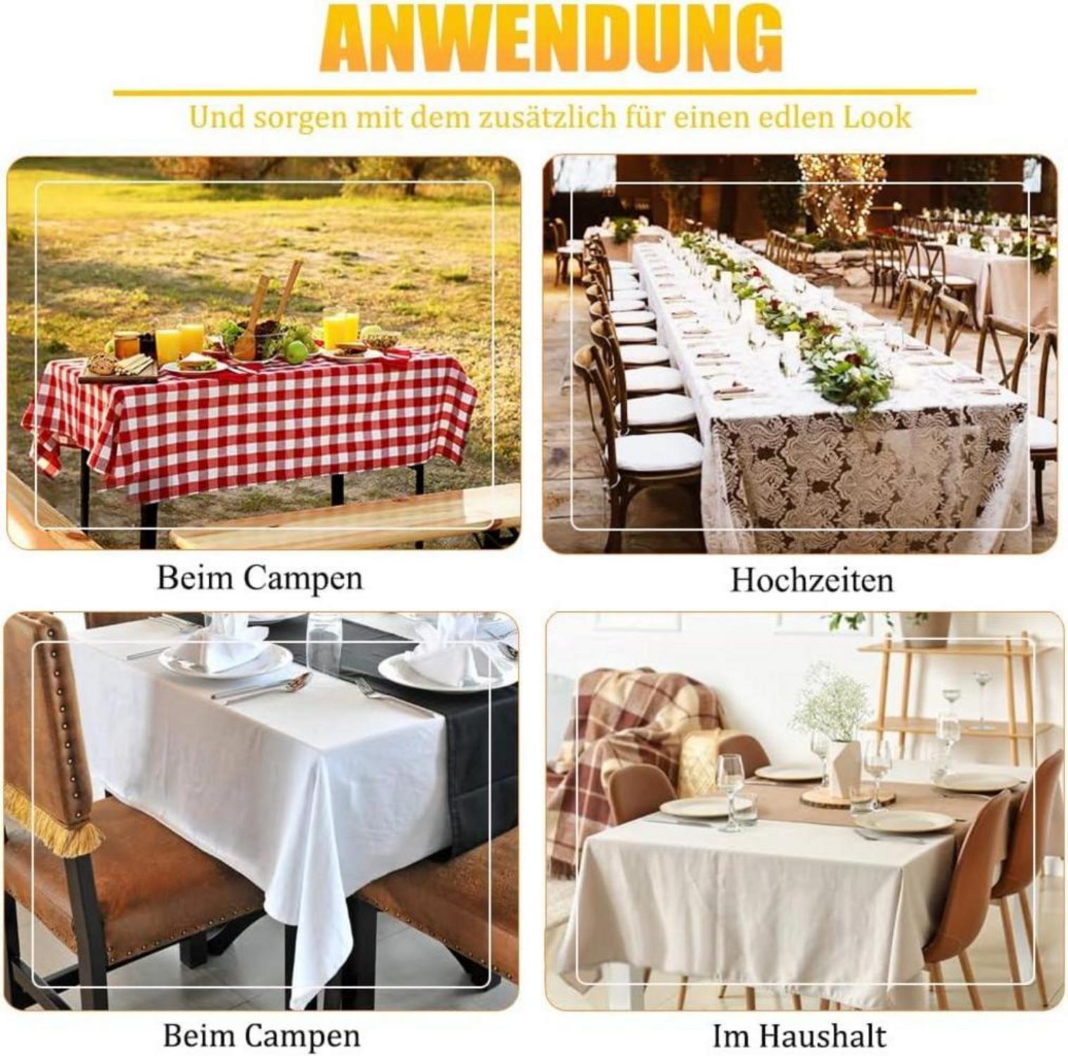 Aongray 4er Blume-Motive Tischdeckenbeschwerer aus Edelstahl für Garten und Drinnen