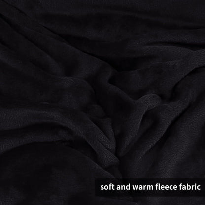 Kuscheldecke mit Ärmeln & Fußtasche – Tragbare Decke Schwarz 150x200cm