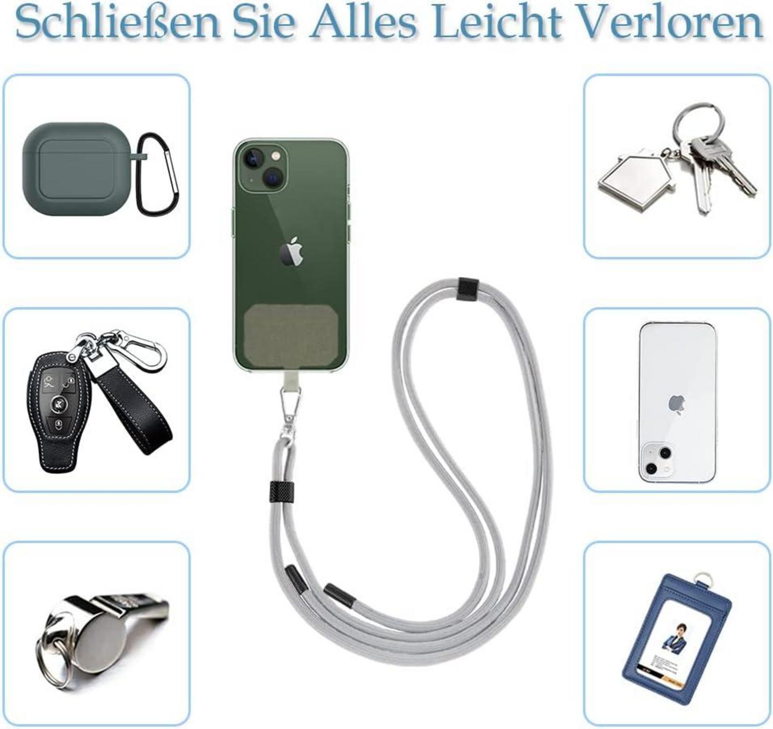 GUMO-LONG Universal Handykette für alle Smartphones, Umhängekette Rosa