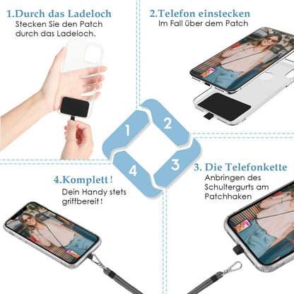 Handykette zum Umhängen für alle Smartphones schwarz