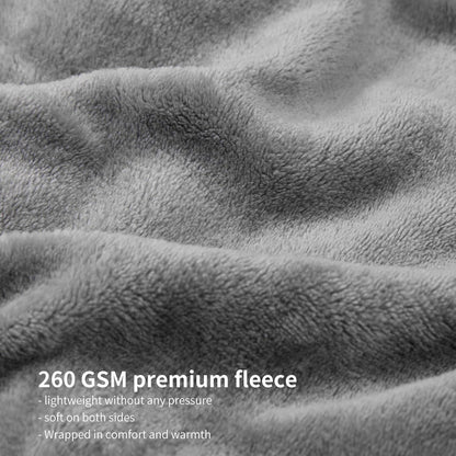 Kuscheldecke flauschig Sofadecke Grau 230x270 cm