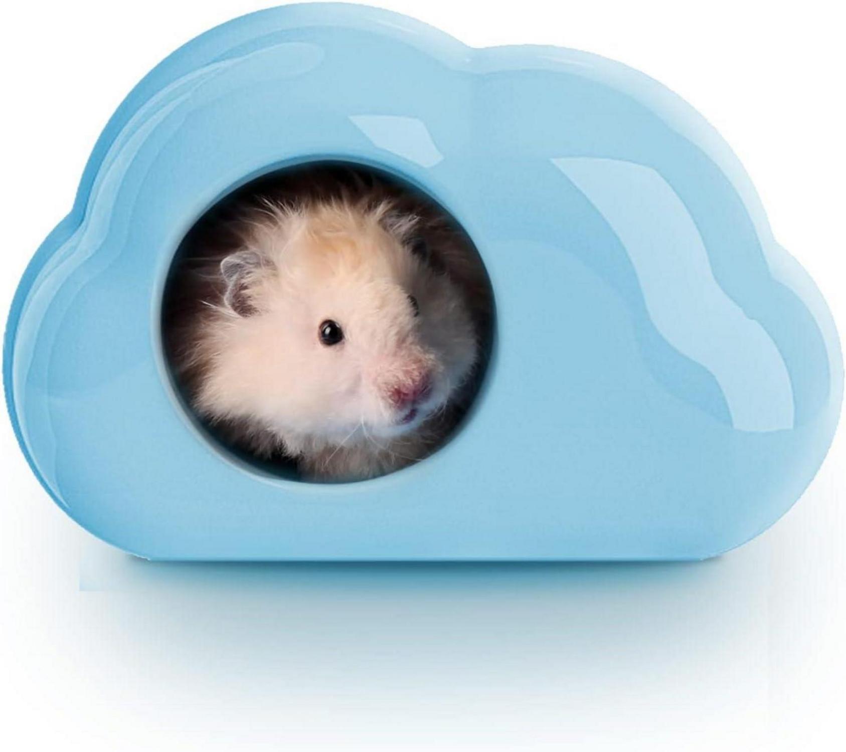 Keramik Hamsterhaus Wolken-Form Tunnel Versteck Sommerbett