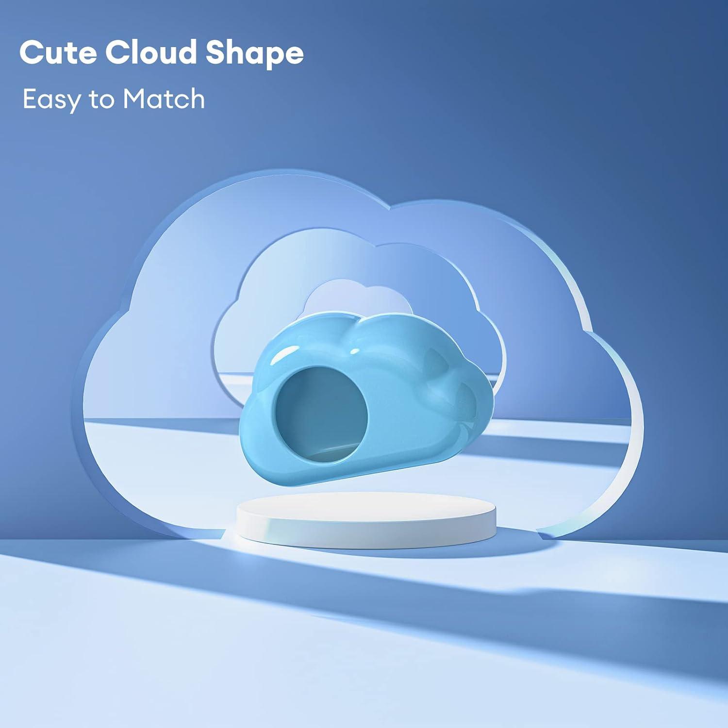 Keramikhaus Hamster Wolken-Form Kühles Bett 16x10x9,6cm Blau