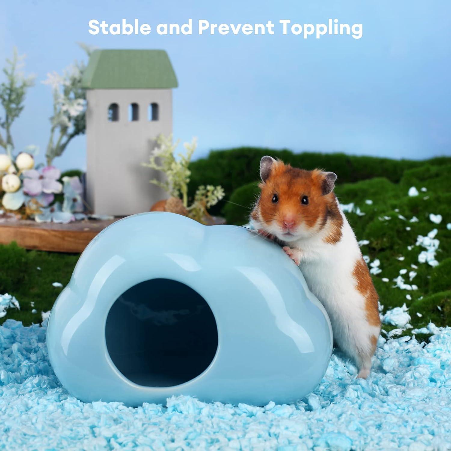Keramik Hamsterhaus Wolken-Form, kühlend, ideal für