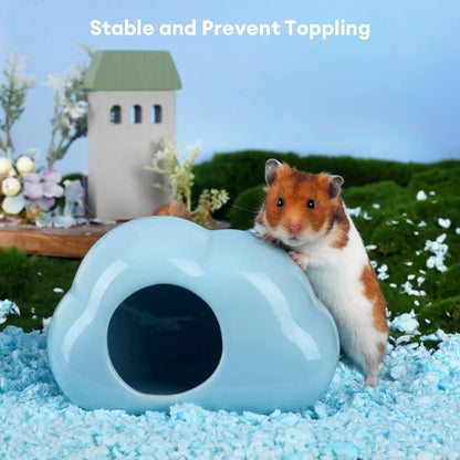 Keramik Hamsterhaus Wolken-Form, kühlend, ideal für
