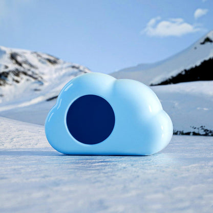 Keramikhaus für Hamster Rennmäuse Chinchilla Sommerbett Blau-L