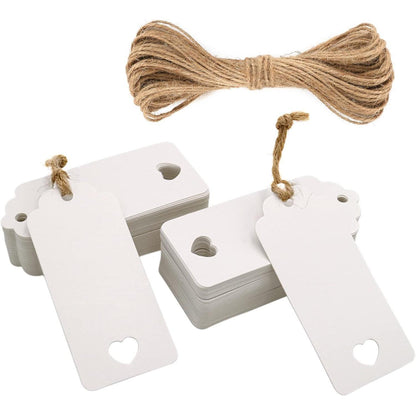 Geschenkanhänger Hochzeit Kraftpapier mit Juteschnur 50 Stück