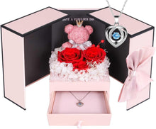ADDWel Ewige Rose Damen Halskette Silber 925 Geschenkbox Ewige Rose