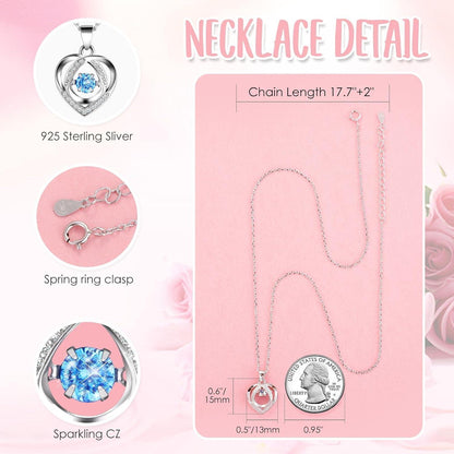 ADDWel Ewige Rose Damen Halskette Silber 925 Geschenkbox Ewige Rose