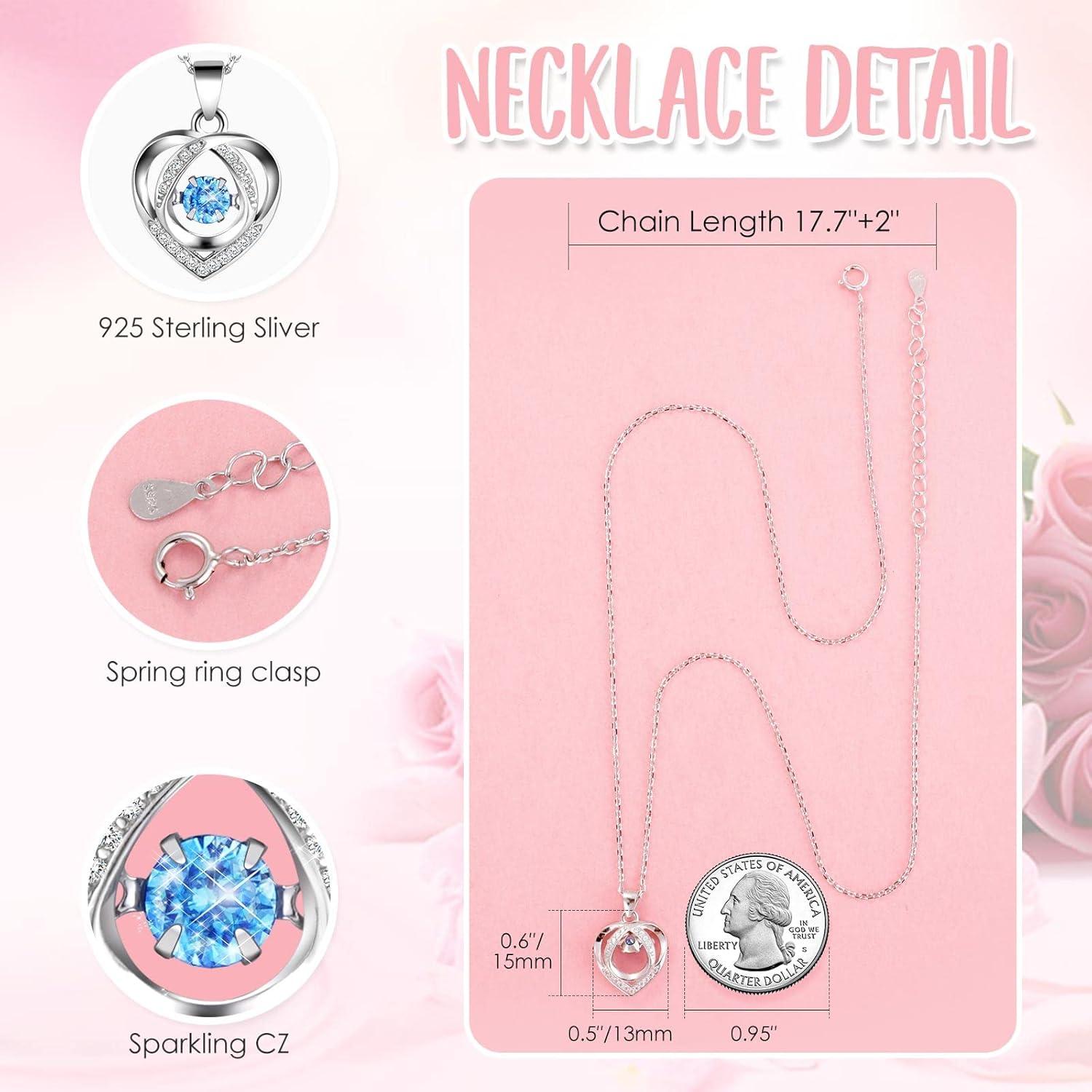 ADDWel Ewige Rose Damen Halskette Silber 925 Geschenkbox Ewige Rose