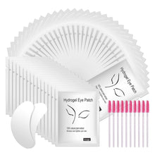 Wimpernverlängerung Augenpads mit Wimpernbürste & 50 Paar Pads